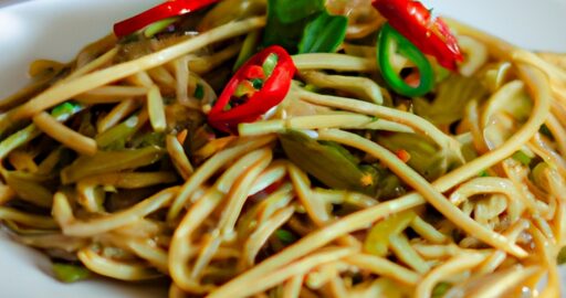 Rýžové nudle se zeleninou