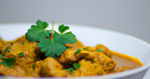 Kuřecí korma s jemnými kořeněnými omáčkou