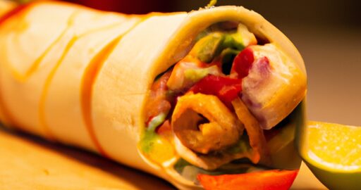 Fritovaný krevetí wrap