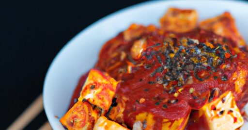Korejská rýže s tofu a kimchi