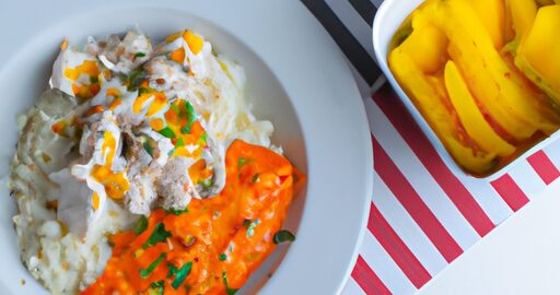 Kuře sü česneku s opečenou rýží.