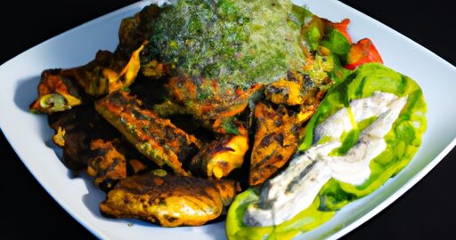 Kebab s humusem a tzatziky