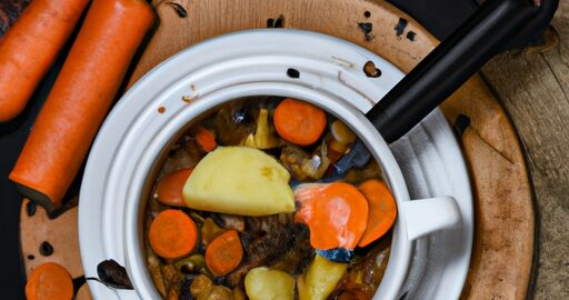 Hovězí bourguignon s houbami.