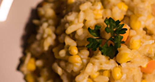 Risotto se špenátem a sýrem.