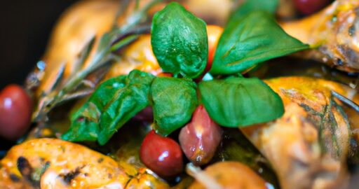 Kuře pečené s olivami