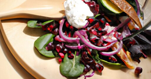 Svěží jarní salát s kozím sýrem