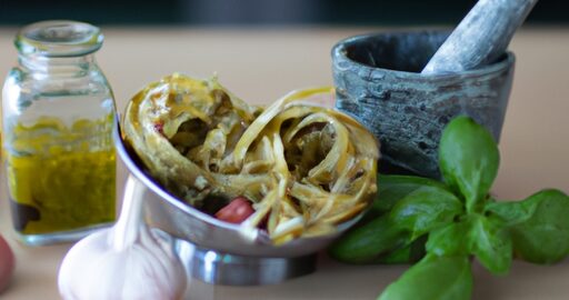 Pesto ze špenátu a bazalky