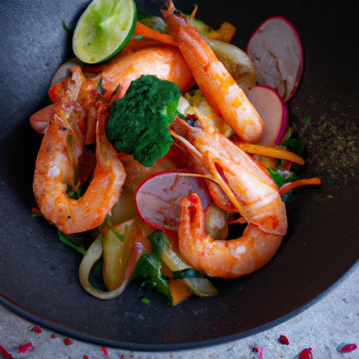 Grilované krevety s koriandrem