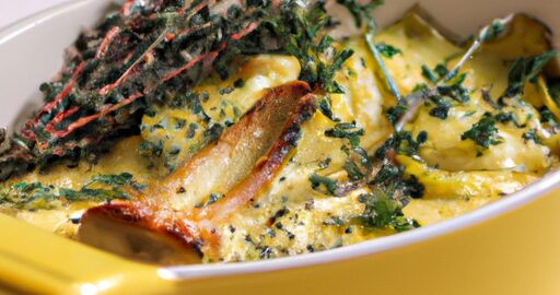 Zelený kari se sleďem.