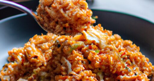 Korejské kimchi fried rice.