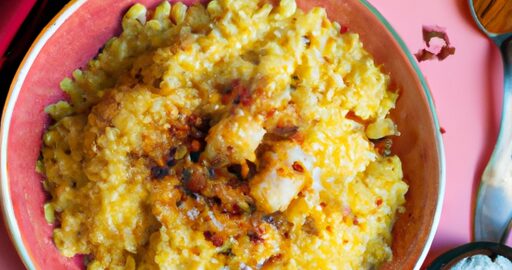 Kuskus s ovocem a mandlovým posypem