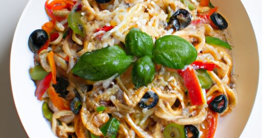 Jemně pikantní nudlový salát