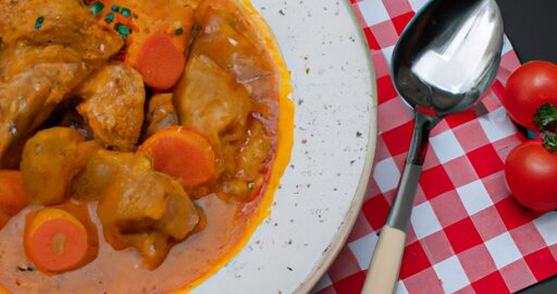 Guláš s kuřecím a rajčaty