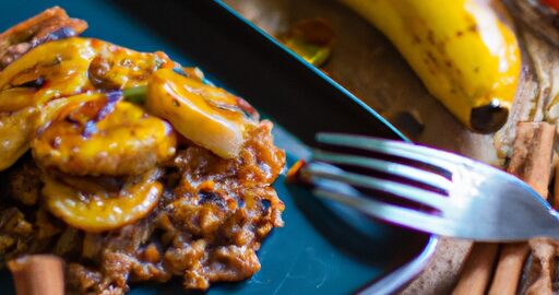 Kuře na grilu s banánem