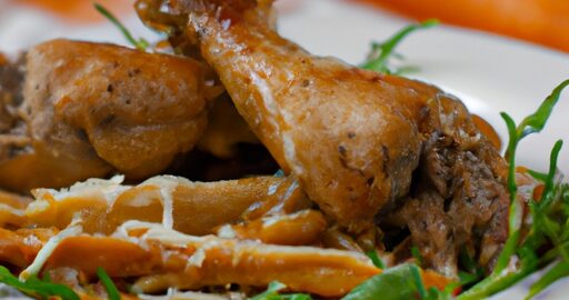 Pečené kachní stehno s brusinkovou omáčkou