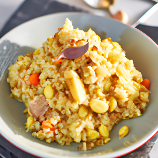 Masový špíz s kořeněnou rýží