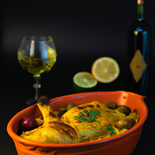 Tajine kuřecí s olivami a citronem