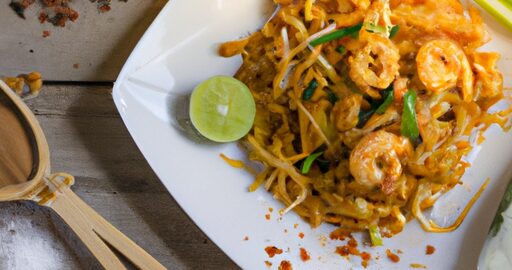 Pad Thai nudle s kuřecím masem