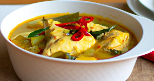 Rybí kari s kokosovým mlékem.