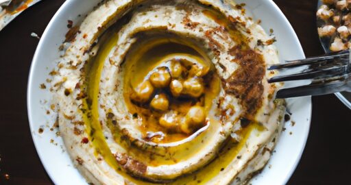 Hummus s olivovým olejem revoluce.