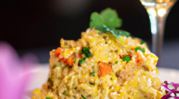 Risotto s houbami a šafránem