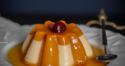 Bílý puding s karamelovou omáčkou