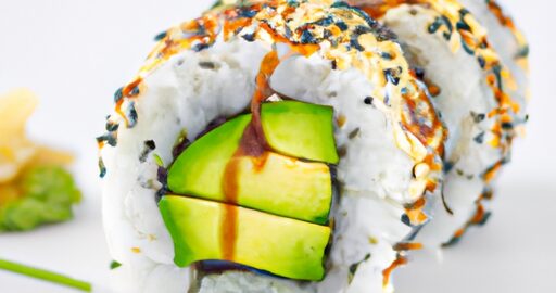 Sushi z lososa avokádem a ředkvičkou