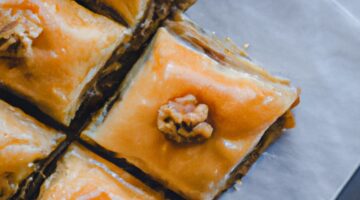 Baklava s oříšky a medem