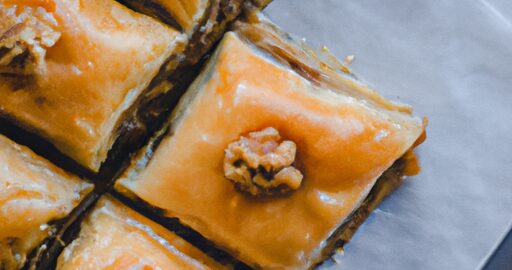 Baklava s oříšky a medem