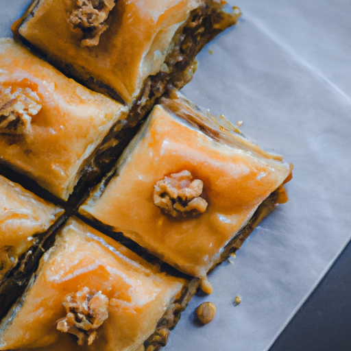 Baklava s oříšky a medem