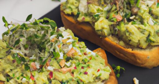 Rajčatový bruschetta s avokádem