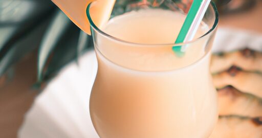 Kokosový ananasový smoothie s banánem