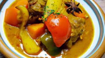 Tajine s jehněčím a sušenými meruňkami.