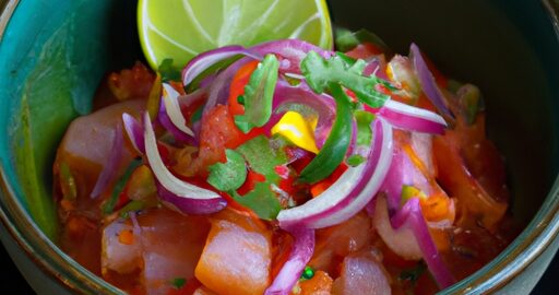 Ceviche z bílé ryby.