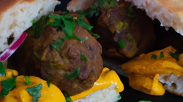 Meatball kofta in pita bread