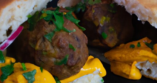 Meatball kofta in pita bread