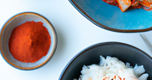 Korejská kimchi rýže s vajíčkem