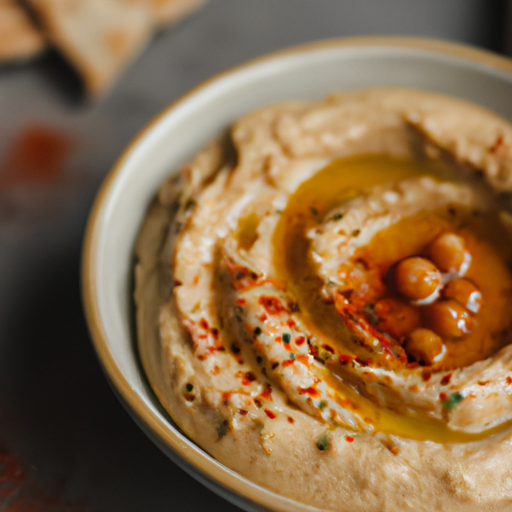 Hummus s pečenou baklažánovou pěnou