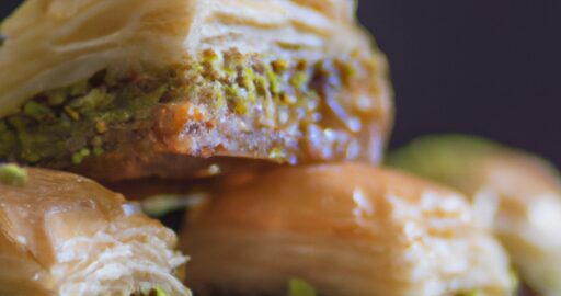 Baklava s pistáciemi a medem.