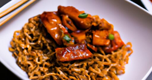 Kuřecí nudle s omáčkou teriyaki