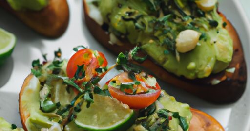 Rajčatová bruschetta s avokádem