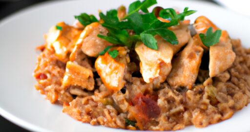 Smažený rýžový nákyp s masem