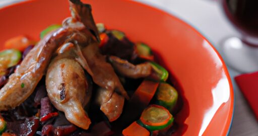 Kuřecí soté s červeným vínem