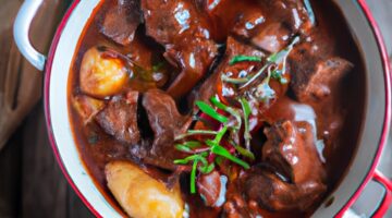Boeuf bourguignon s červeným vínem