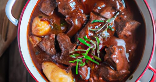 Boeuf bourguignon s červeným vínem