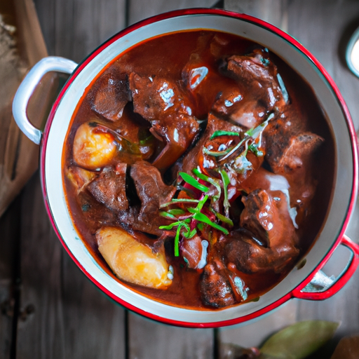 Boeuf bourguignon s červeným vínem