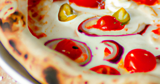 Italská pizza s pomerančovou omáčkou.