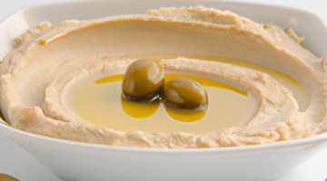 Humus s tahini a olivami