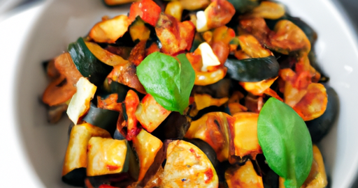 Ratatouille s čerstvými bylinkami.