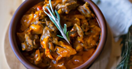 Recept na dušený vepřový guláš.